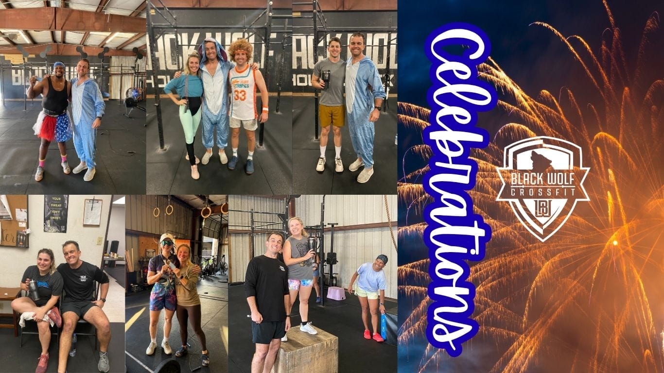 Friends celebrate gym anniversaries after 1 year of workouts at Black Wolf CrossFit in Independence Heights, Oak Forrest, Houston.