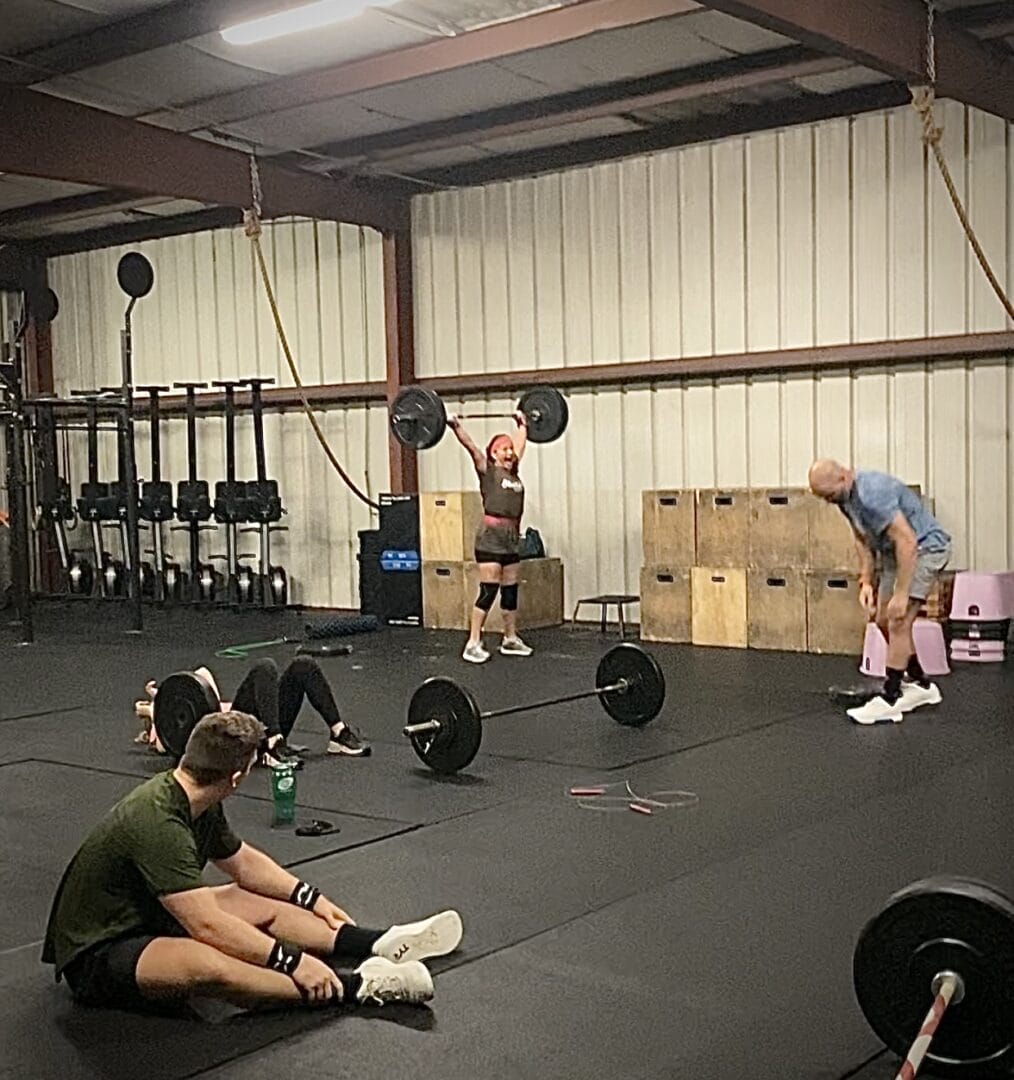 Delinda hits a personal record on her hang power snatch during one of her workouts last week!